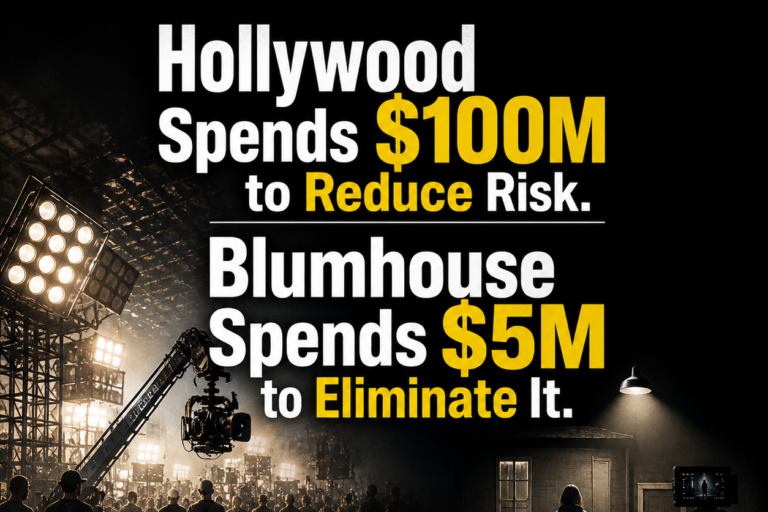 Hollywood Spends $100M to Reduce Risk. Blumhouse Spends $5M to Eliminate It.